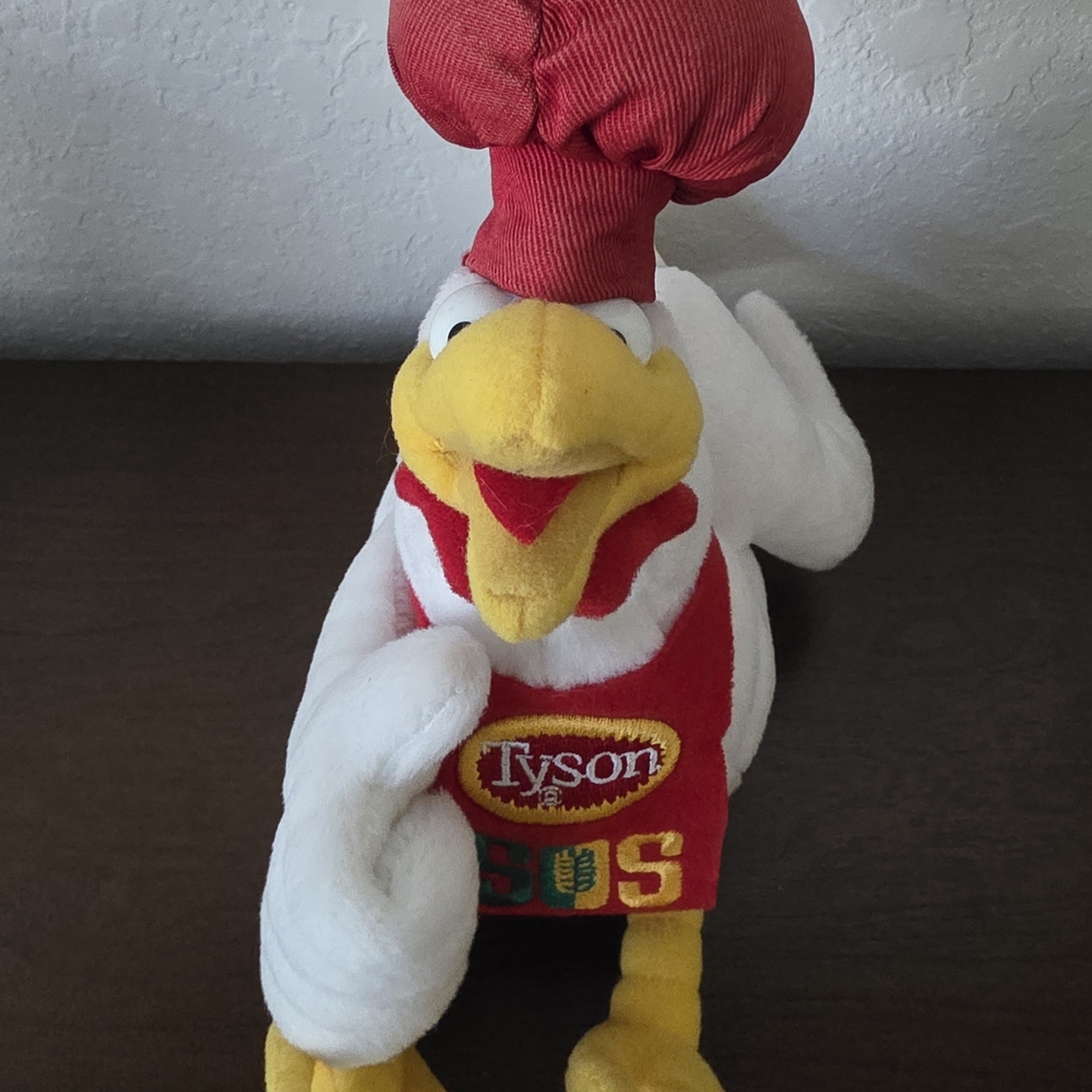 Chef Chicken Plush Toy - Red, White, and Yellow
